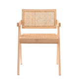 Silla Madera Rattan Recta Natural