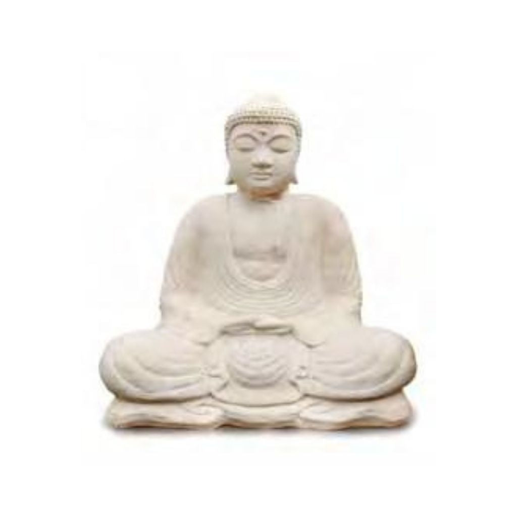 Esc. Meditation Buda Cast White 40 cm